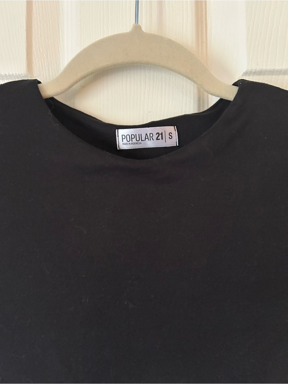 Popular 21 Black Short Sleeve Bodysuit Stretch Fitted Top - Size Small - Picture 6 of 10